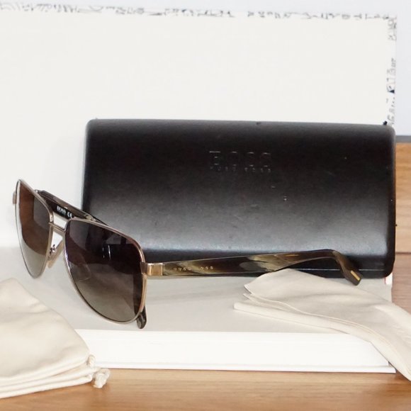 New Boss by HUGO BOSS Aviator Polarize unisex Sunglasses - Picture 1 of 8